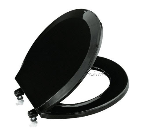 Kohler K-4662-7; Lustra (TM); round closed-front toilet seats and cover without antimicrobial agent; in Black Black   K-4662-7; 4662-7; 74923-7