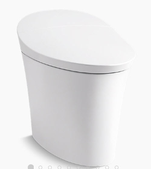 Kohler K-5401-0; Veil(R); Intelligent skirted one-piece elongated dual-flush toilet; in White Replaced by K-5401-PA-0