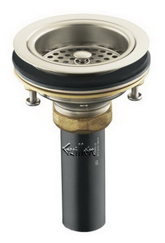 Kohler K-8801-BN; Duostrainer (R) sink strainer with tailpiece; in Vibrant Brushed Nickel