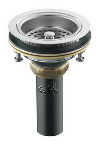 Kohler K-8801-CP; Duostrainer (R) sink strainer with tailpiece; in Polished Chrome