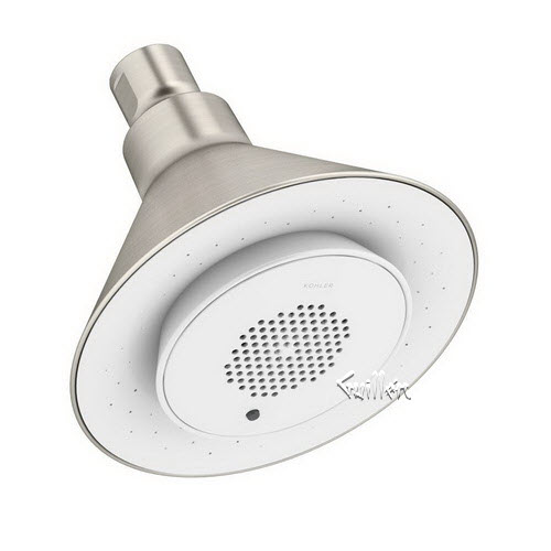 Kohler K-9245-BN; Moxie (R); 2.5 gpm single-function showerhead with wireless speaker; in Vibrant Brushed Nickel; Discontinued Product