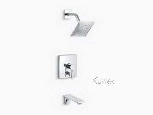 Kohler K-T14776-4-CP; stance rite-temp bath/shower trim; in Chrome