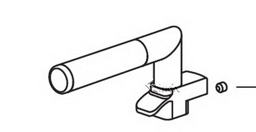 KWC Z.506.175.006; Qbix-Art; lavatory handle; in Chrome/ Black; Discontinued Product