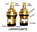 La Toscana LAVH/CCARTS;;__ 2-1/8in 20pt, Cereamic brass cartridges and cold and hot (pair); in Unfinish