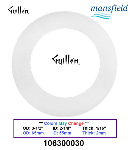 Mansfield 106300030;; 3-1/2in 2-1/8in; Flat seal gasket for flush valve 211 630-0030-50; in Unfinish