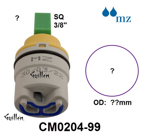 MZ CM0204-99;;__ UNKin SQ; Single lever cartridge; in Unfinish