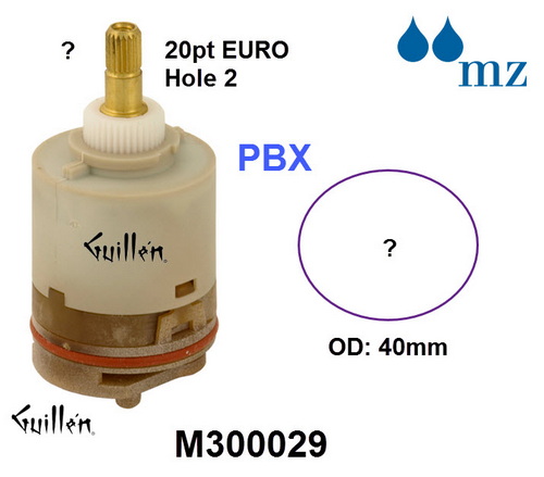MZ M300029;;__ UNK 20pt; Pressure balance cartridge,; in Unfinish