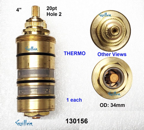 Moen 130156;;__ 4in 20pt; Thermostatic cartridge; in Unfinish