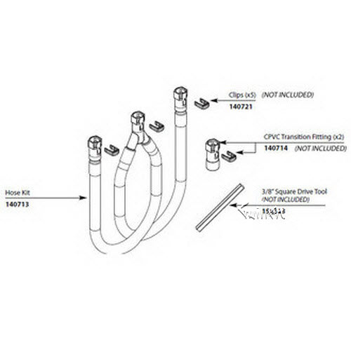 Moen 140713 QUICK CONNECT HOSE KIT - 4993