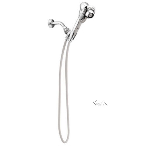 Tech 21075 Moen Revolution massaging hand shower with shower arm mountChrome/Pebble""
