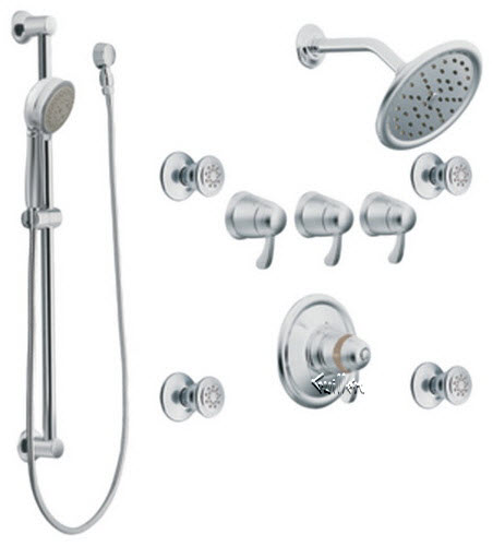 Tech 275 Moen ExactTemp 3/4"" vertical spa setChrome""