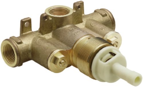 Tech 3371; ; Moen Rough-in ExactTemp 3/4" thermostatic valve with stops; in Brass