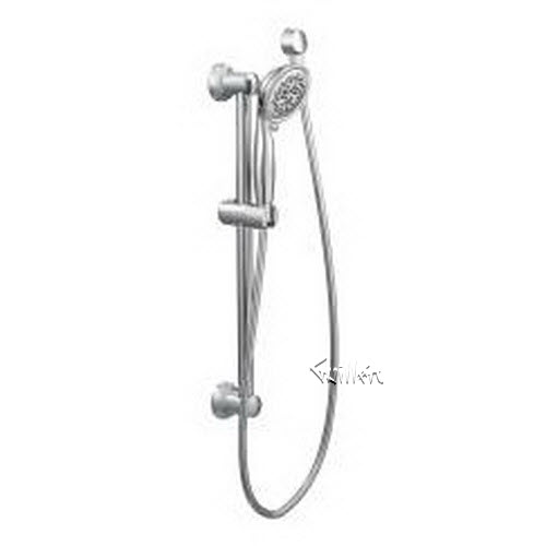 Moen 3863EP; ; envi handheld shower with slidebar 1.75 gpm repair replacement technical part breakdown