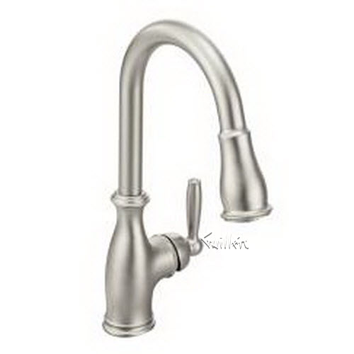 Moen 7185SRS; Brantford; brantford side handle kitchen faucet pullout; in Spot Resist Stainless