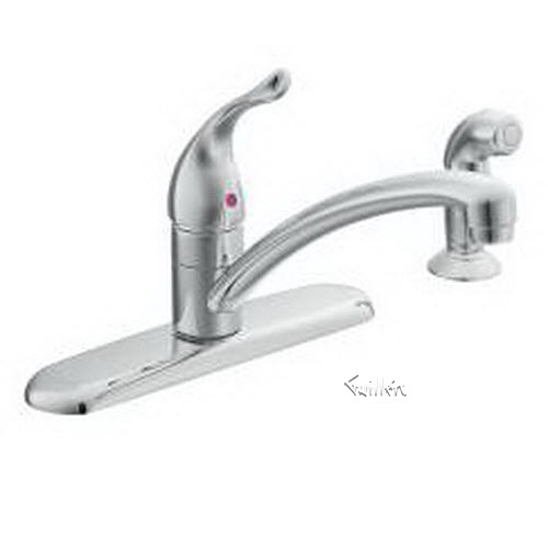 Tech 7430 Moen 1 handle kitchen faucet with matching finish Protg side spray repair replacement technical part breakdown