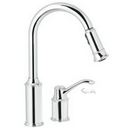 Tech 7590C Moen 1 handle kitchen faucet with pullout spout repair replacement technical part breakdown
