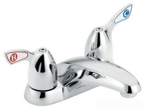 Tech 8140 Moen 2 handle lavatory without drain assemblyChrome""