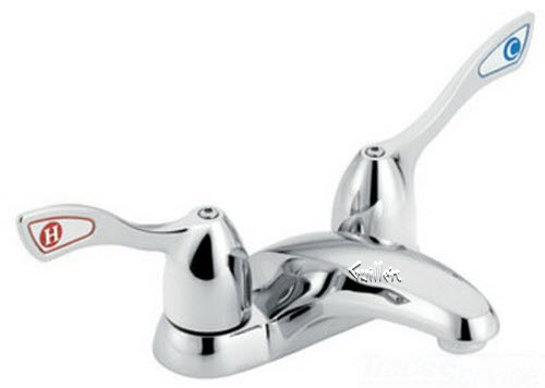 Tech 8145 Moen 2 handle lavatory without drain assemblyChrome""