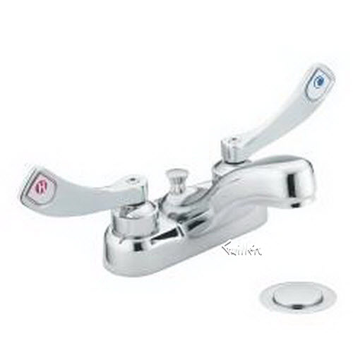 Tech 8219 Moen 2 handle lavatory faucet with metal drain assembly repair replacement technical part breakdown