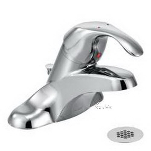 Tech 8434 Moen 1 handle lavatory faucet with grid strainer waste repair replacement technical part breakdown