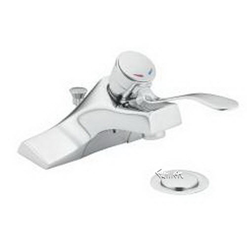 Tech 8455 Moen 1 handle lavatory faucet with metal drain assembly repair replacement technical part breakdown