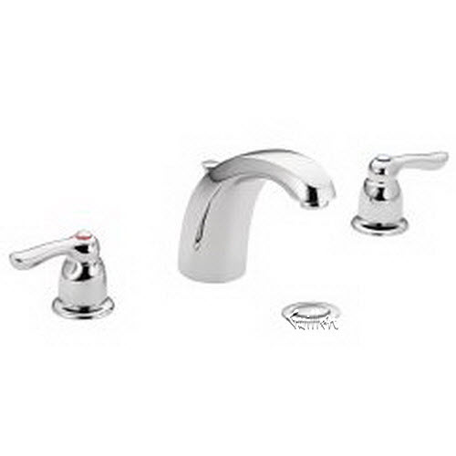 Tech 8922 Moen 2 handle lavatory faucet with metal drain assembly repair replacement technical part breakdown