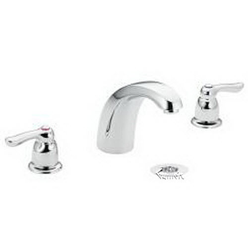 Tech 8924 Moen 2 handle lavatory faucet with grid strainer waste repair replacement technical part breakdown