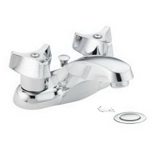 Tech 8935 Moen 2 handle lavatory faucet with metal drain assembly repair replacement technical part breakdown