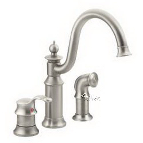 Moen S711SRS; Waterhill; one-handle kitchen faucet high arc; in Spot Resist Stainless