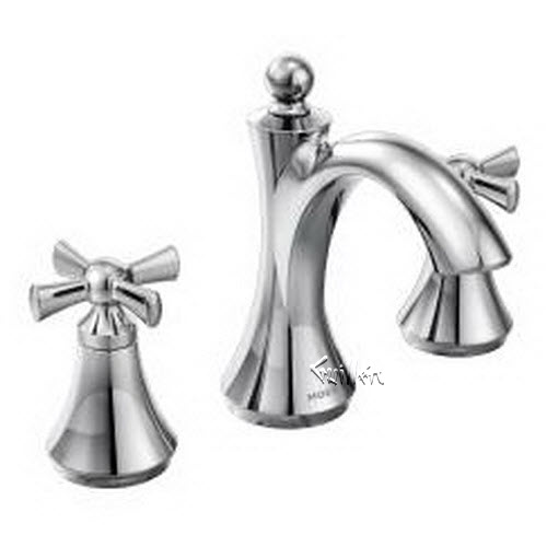 Moen T4524; Wynford; trim lavatory widespread x-handle repair replacement technical part breakdown