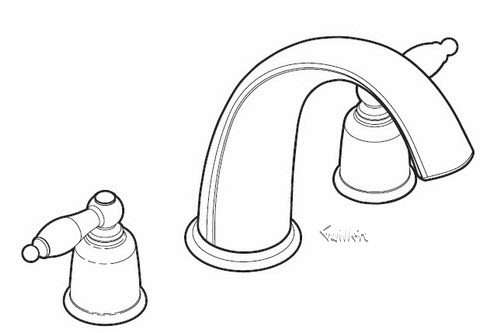 Tech T6987 Moen Trim kit for 2 handle Roman tubChrome""