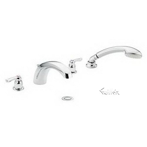 Tech T991 Moen Trim kit for 2 handle Roman tub with built-in hand shower diverter repair replacement technical part breakdown