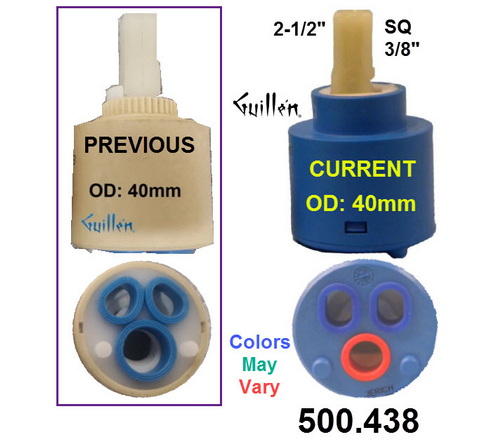 Opella 500.438;;__ 2-1/2in SQ; Single lever cartridge; in Unfinish