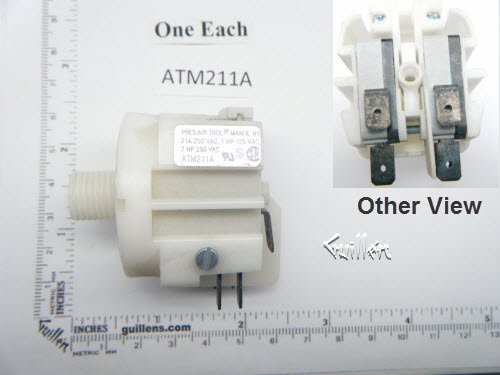 PresAirTrol ATM211A; ; air switch standard momentary dpdt tmcs; inWhite