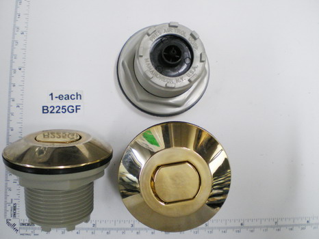 PresAirTrol B225GF; ; on / off air flush button standard 1 3/4"""" inch hole size; in Gold; Discontinued Product