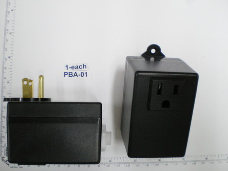 PresAirTrol PBA-01; ; simple bath / control system 120 volt 15 amp 1.0 hp on / off control box with nema plug and socket; in Black