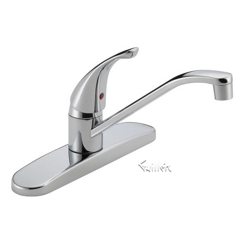 Peerless P110LF; Core; single handle kitchen faucet without sidespray repair replacement technical parts breakdown; in Unfinish