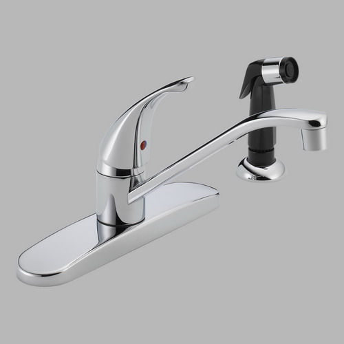 Peerless P115LF; Core; single handle kitchen faucet with sidespray repair replacement technical parts breakdown; in Unfinish