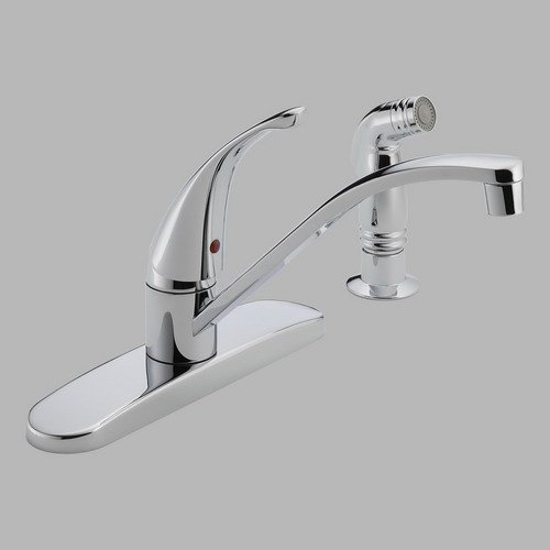 Peerless P188500LF; Choice; Single handle kitchen faucet with sidespray repair replacement technical part breakdown
