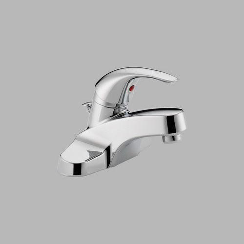 Peerless P188620LF-W; Choice; Single handle centerset lavatory faucet with pop-up; in Chrome