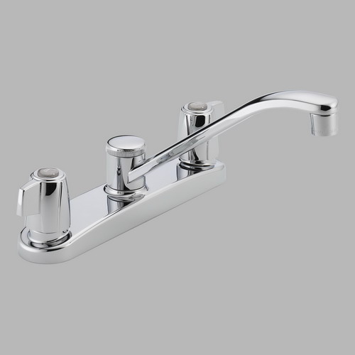 Peerless P221LF; Core; two handle kitchen faucet without sidespray repair replacement technical parts breakdown; in Unfinish