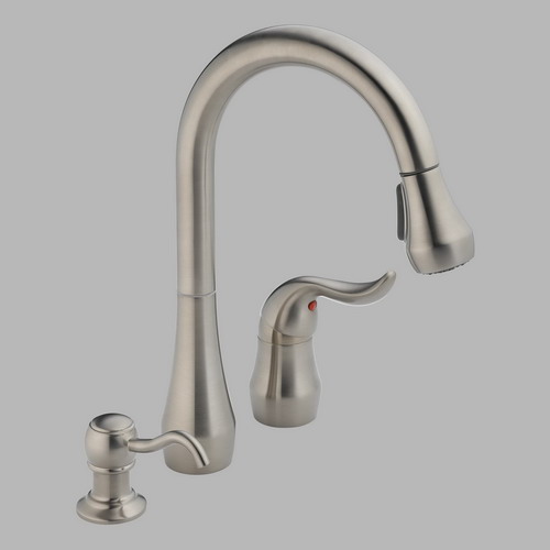 Peerless P88102LF-SSSD; Peerless Designer; Single handle pull down repair replacement technical part breakdown