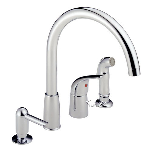 Peerless P88900LF; Waterfall; Aterfall: Single Handle Widespread Kitchen Faucet with sidespray repair replacement technical part breakdown