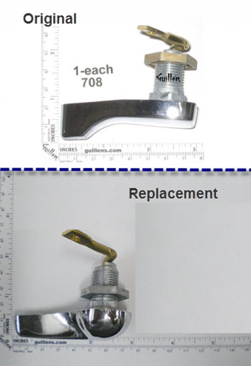 PF2 708; ; oem rh right hand trip lever kit ( eljer or crane )without rod; in Chrome  726; 708; 728