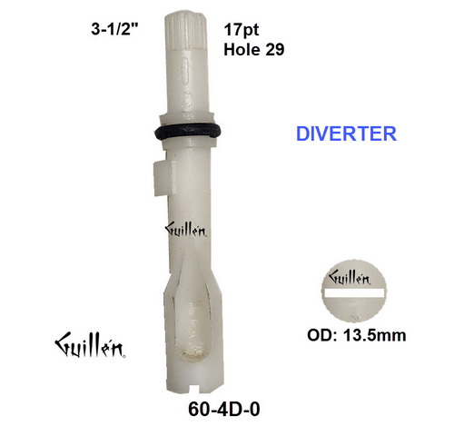 Phoenix 60-4D-0;;__ 3-1/2in 17pt; Diverter cartridge stem; in Unfinish