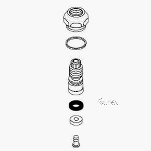 Price Pfister ; ; 910-074B Stem 4 Lav R W/Chrbnt BK Black