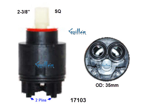 PSI 17103;;__ 2-3/8in SQ; Single lever cartridge; in Unfinish