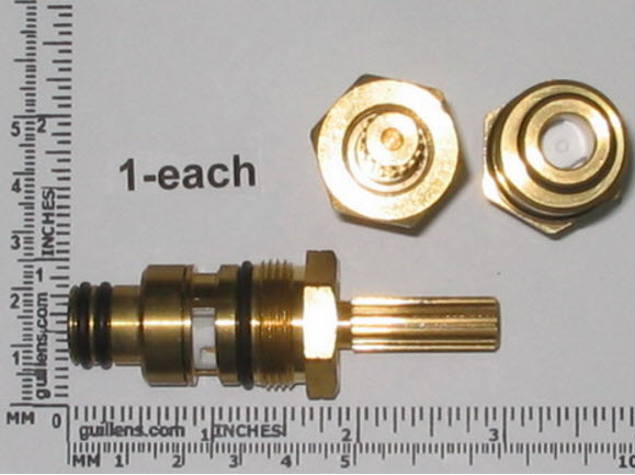 PSI 5442;;__ 2-3/4in 16pt; Hot cwc 1/4 Turn brass ceramic cartridge; in Unfinish; PSI 5443 for Cold