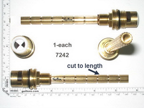 PSI 7242;;__ 5-1/2in 16pt; Hot cwc 1/4 Turn brass ceramic cartridge; in Unfinish