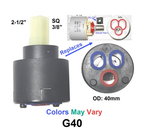 PSI G40;;__ 2-1/2in SQ; Single lever cartridge; in Unfinish
